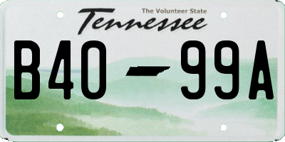 TN license plate B4099A