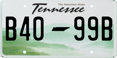 TN license plate B4099B