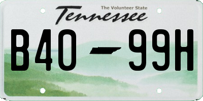 TN license plate B4099H