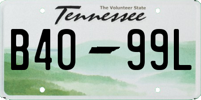 TN license plate B4099L