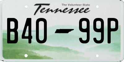 TN license plate B4099P