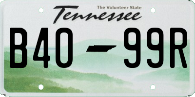 TN license plate B4099R