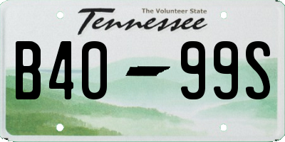 TN license plate B4099S