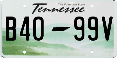 TN license plate B4099V