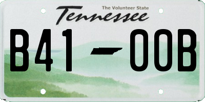TN license plate B4100B