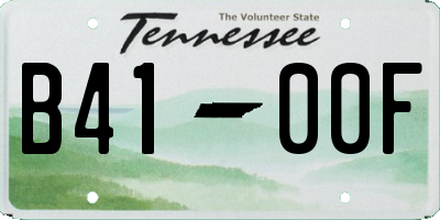 TN license plate B4100F