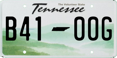 TN license plate B4100G