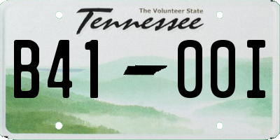 TN license plate B4100I