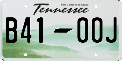 TN license plate B4100J