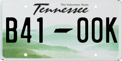 TN license plate B4100K