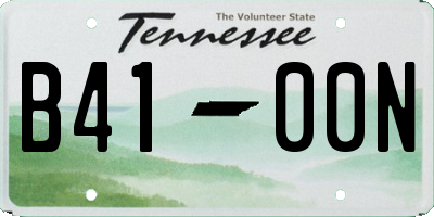 TN license plate B4100N