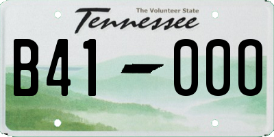 TN license plate B4100O