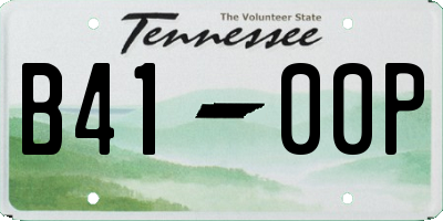 TN license plate B4100P