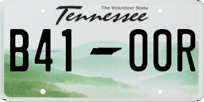 TN license plate B4100R