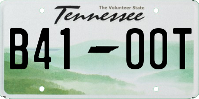 TN license plate B4100T