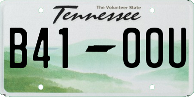 TN license plate B4100U