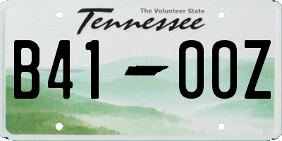 TN license plate B4100Z