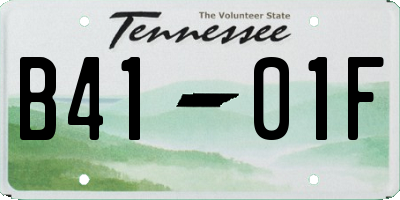 TN license plate B4101F