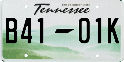 TN license plate B4101K