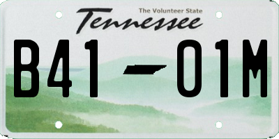 TN license plate B4101M