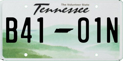 TN license plate B4101N