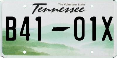 TN license plate B4101X