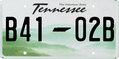 TN license plate B4102B