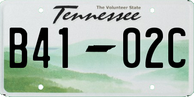 TN license plate B4102C