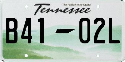 TN license plate B4102L