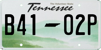 TN license plate B4102P