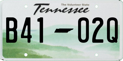 TN license plate B4102Q