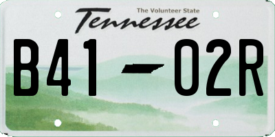 TN license plate B4102R