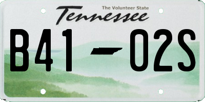 TN license plate B4102S