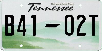 TN license plate B4102T