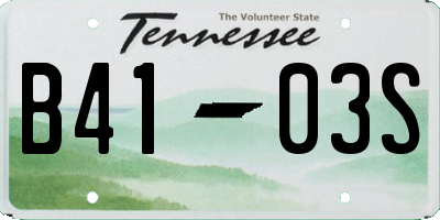 TN license plate B4103S