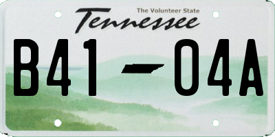 TN license plate B4104A