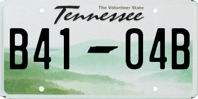 TN license plate B4104B