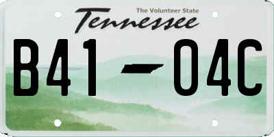 TN license plate B4104C