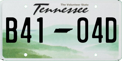 TN license plate B4104D