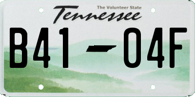TN license plate B4104F