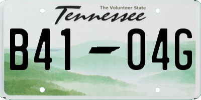 TN license plate B4104G