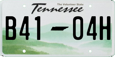 TN license plate B4104H