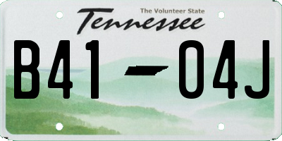 TN license plate B4104J