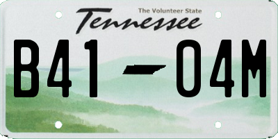 TN license plate B4104M