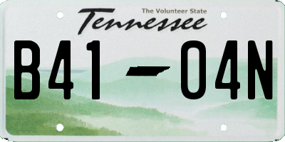 TN license plate B4104N