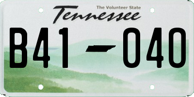 TN license plate B4104O