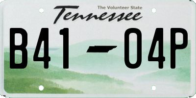 TN license plate B4104P