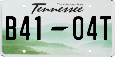 TN license plate B4104T