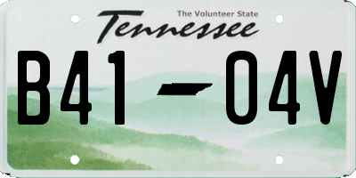 TN license plate B4104V