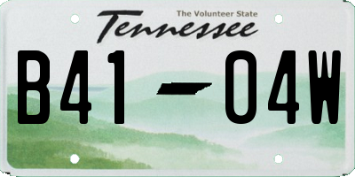 TN license plate B4104W